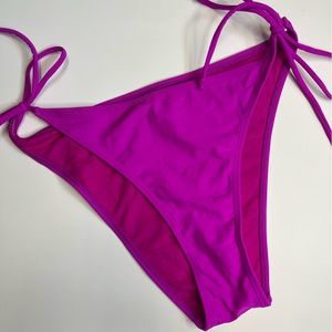 Betty Jade Classic Side-Tie String Bikini Bottoms in Vibrant Magenta NWOT Sz XL